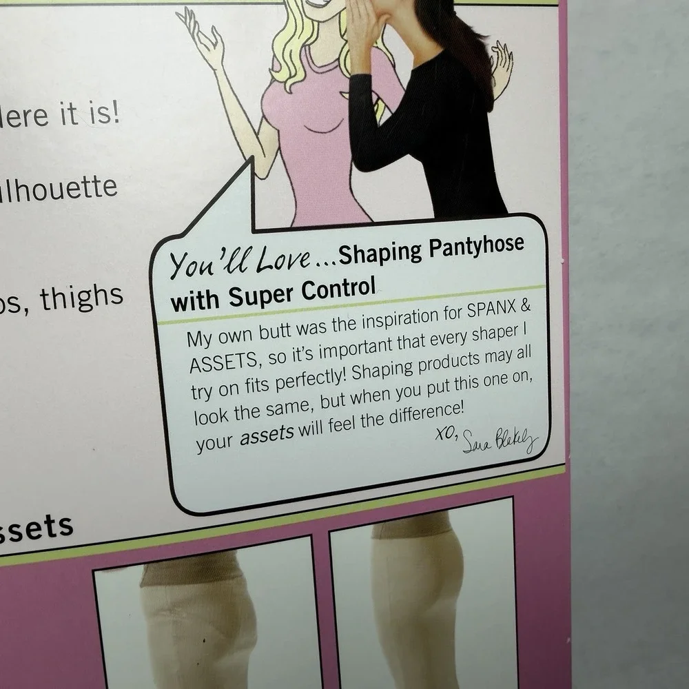 ASSETS by Spanx Shaping Sheers Full Length Pantyhose‎ Black Womens Size 3 NEW
